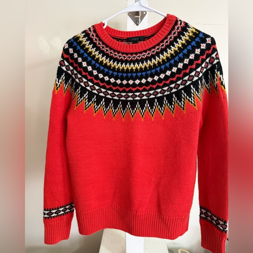 J. Crew Wool Blend Fair Isle Sweater
